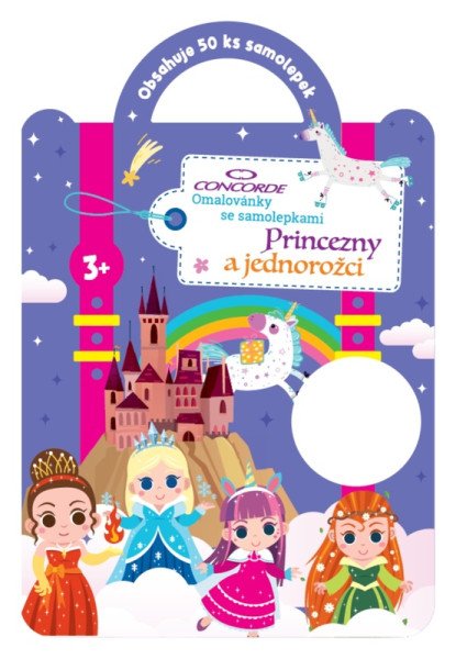 Omalovánky se samolepkami Princezny a jednorožci