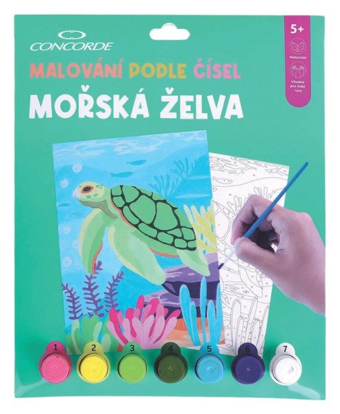 Malování podle čísel Mořská želva