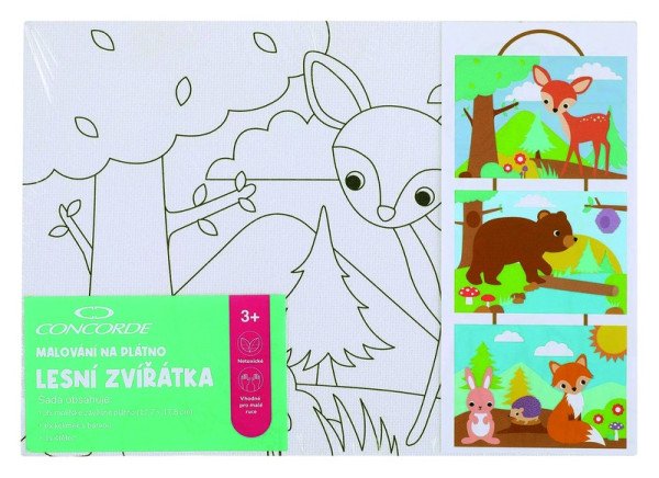Malování na plátno Lesní zvířátka